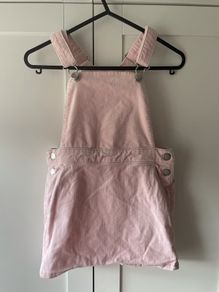 H&M powder pink pinafore dress with pockets