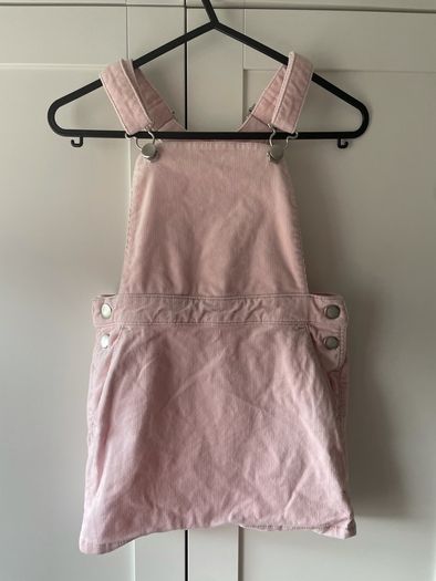 H&M powder pink pinafore dress with pockets