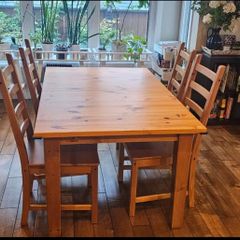 Extended table solid wood IKEA
