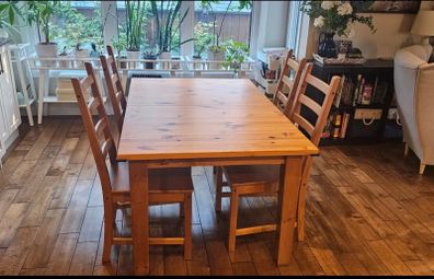 Extended table solid wood IKEA