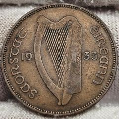 Ireland 1933 Half Penny 1/2d Coin