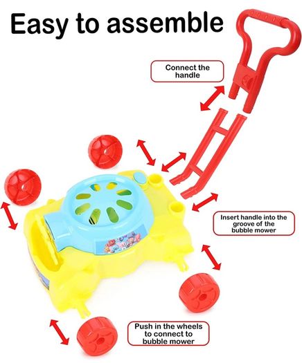 Lawn Bubble Mower - Push Along Toy Lawnmower With Bubble Machine - Battery Operated - Outdoor Toys & Garden Play - Bubble Toys
