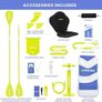Stand Up Paddle Board with Premium Accessories - HUIIKE | Inflatable Paddle Boards for Adults | Stand Up Paddleboarding Great Stability Resistance | Inflatable SUP Image 5