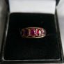 Vintage 9Ct Gold 375 Five Stone Garnet Solid Gold Ring 1,49g size S Image 4