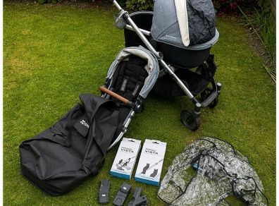 UPPAbaby Vista Travel System Bundle - Carrycot, Seat & Accessories