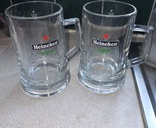 2 Heineken Beer Tankard
