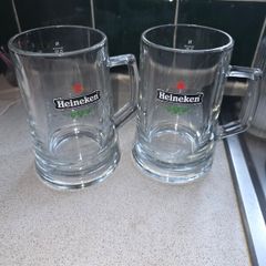 2 Heineken Beer Tankard