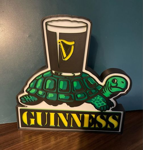 Guinness Retro Style Tortoise Lightbox