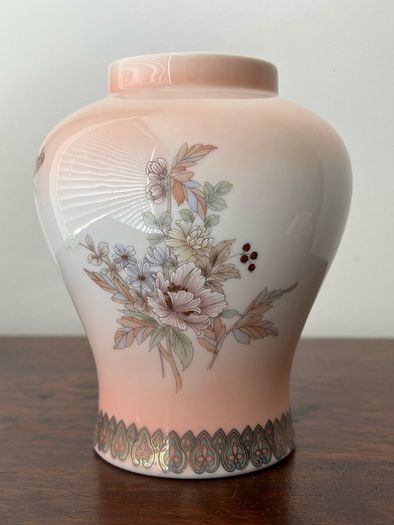 Vintage Multicoloured Japanese Mantle Art Vase 1980s
