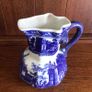 Large Flow Blue and White Water Jug Victorian Reproduction C1980s Image 2