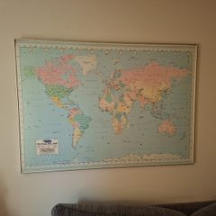 XL World Map 136 x 93 cm
