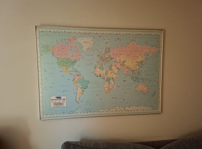 XL World Map 136 x 93 cm