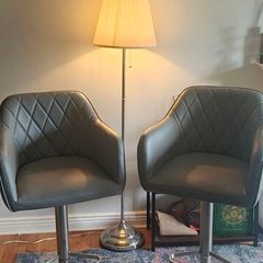Leather bar stools