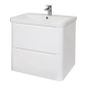 Eve 500 wall hung unit and basin green/white/navy/elm Image 5