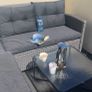 Rattan garden sofa and table Image 2