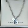 Heavy 925 silver ball necklace with 18th pendant Image 5