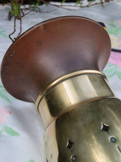 40 cms Daalderop Art Deco Copper and Brass Vase