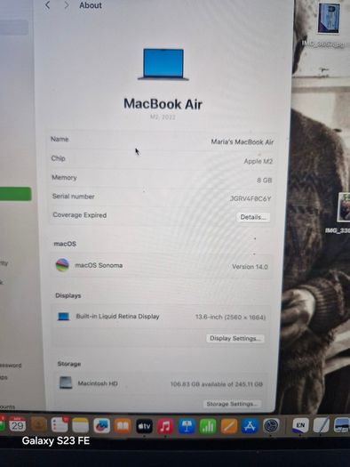 Mac Book Air M2, 2022