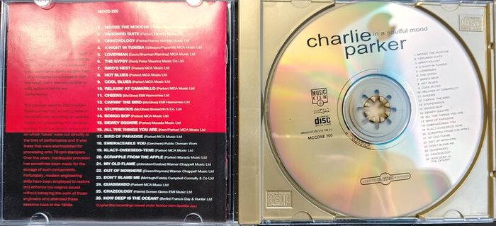 Charlie Parker - In A Soulful Mood CD (1995) Compilation Limited Edition Numbered Jazz Hard Bop EX+