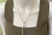 Silver tone pendant necklace