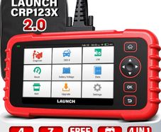 LAUNCH OBD2 Scanner CRP123X V2.0 2024 Version. ABS SRS Engine Transmission Car DiagnosticTool, 7 Service Functions, Lifetime Free Update, Battery Test