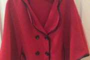Lil Jen Red Hooded cape with Black Trim / Belt
