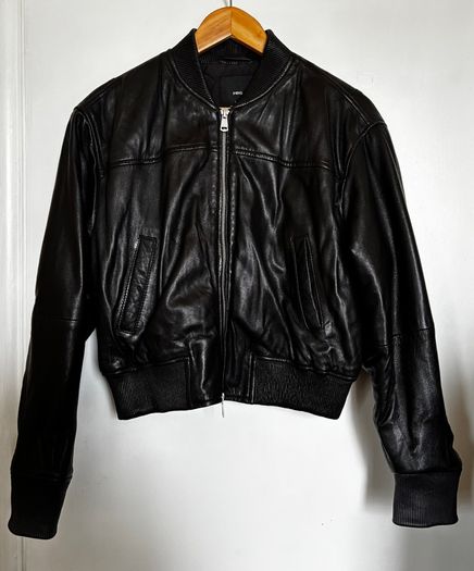 Mango Black Leather Jacket