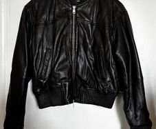 Mango Black Leather Jacket