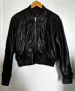 Mango Black Leather Jacket