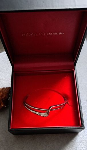sterling silver diamond bangle