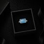 925 Vintage Sterling Silver & Blue Chalcedony Ring Image 2