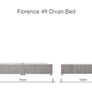 4 foot silver / grey bed base Image 5