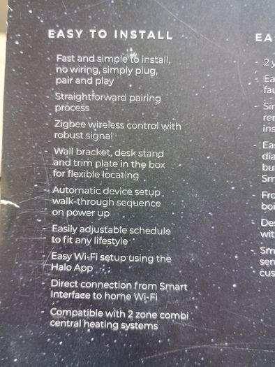 Ideal Halo combi wifi thermostat