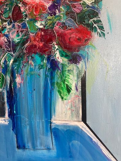 Large Original Floral Painting Original Art Contemporary Art Modern Irish abstract art