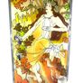 Vintage Art Nouveau Style Hand Painted and stained glass Glass Panel Image 8