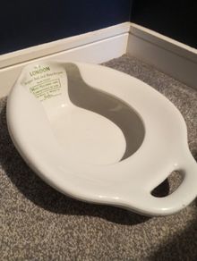 Rare Find Vintage Antique White Ceramic Hospital Bed Douche Slipper Pan Prop Collectable Quirky Planter Made In England