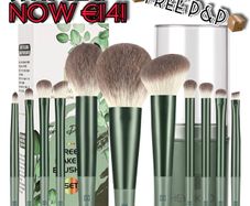 NEW SALE | Makeup Brushes 11pcs Premium Synthetic Bristles Green