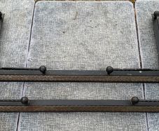 Pair of Custom-Made Heavy Iron Fireplace Fenders