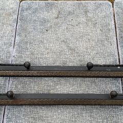 Pair of Custom-Made Heavy Iron Fireplace Fenders