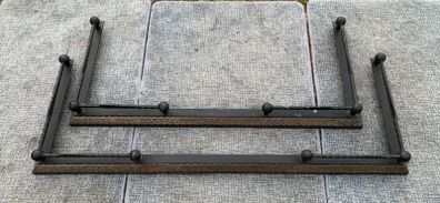 Pair of Custom-Made Heavy Iron Fireplace Fenders