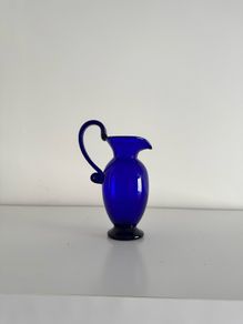 cobalt blue glass jug