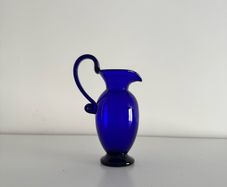 cobalt blue glass jug