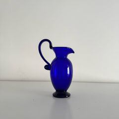 cobalt blue glass jug