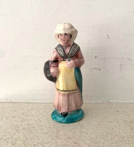 Vintage Ceramic Breton Woman 1970s