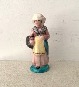 Vintage Ceramic Breton Woman 1970s