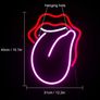 Lips Neon Sign Flame Red Lips Big Tongue Shape Image 4