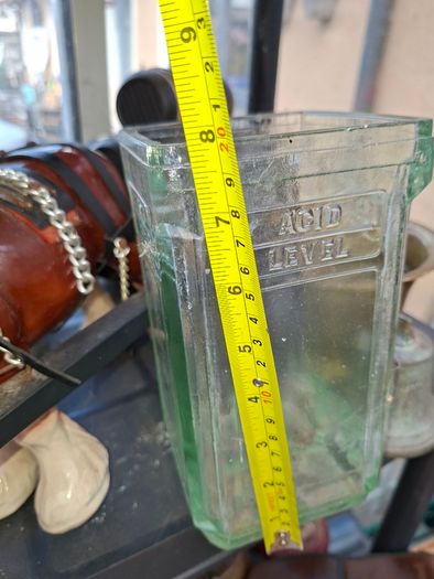 2 Beautiful Antique Acid Battery Glass, Postage Available or Collection,
