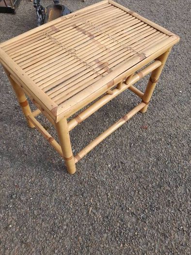 Vintage Bamboo Side Table