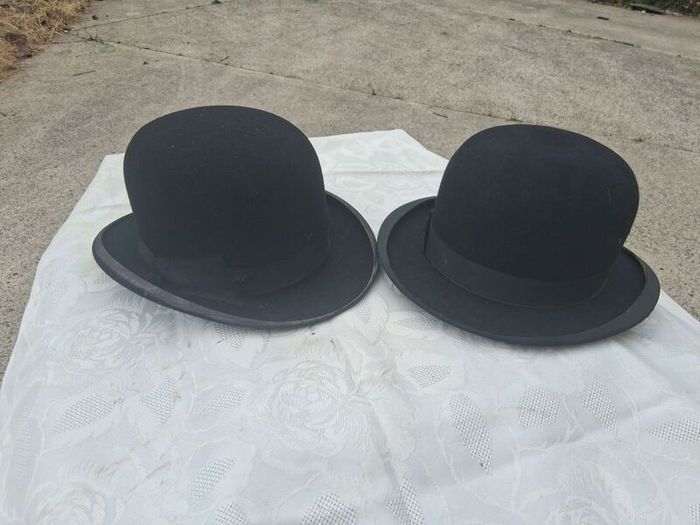 2 X Mid Century Bowler Hats
