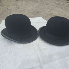 2 X Mid Century Bowler Hats